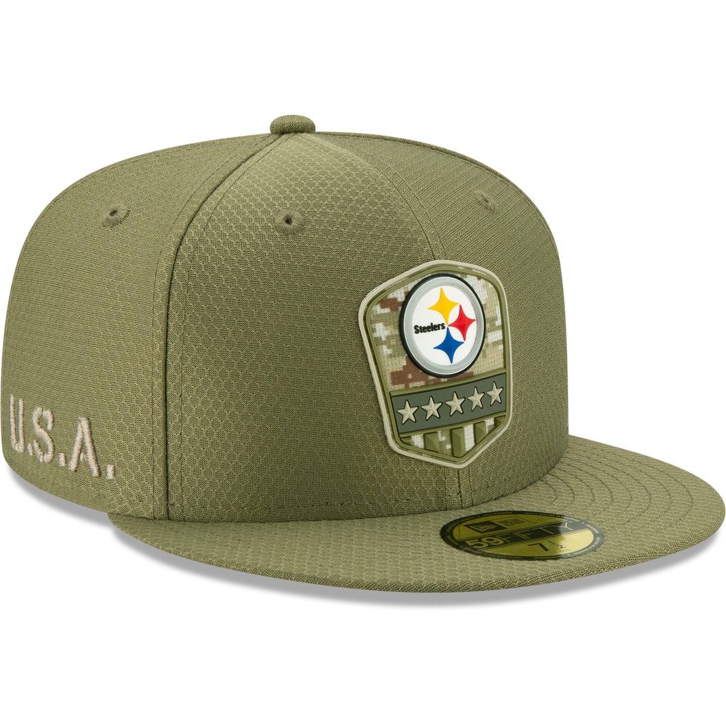 Pitsburgh Steelers New Era Salute To Service 59FIFTY Fitted Hat – Olive