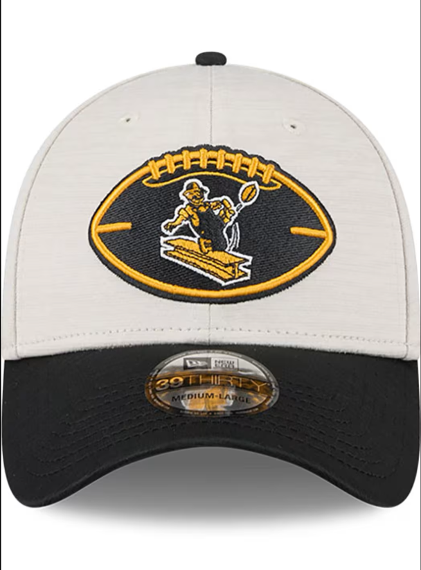 Pittsburgh Steelers New Era Grey  Sideline Historic 39THIRTY Flex Hat
