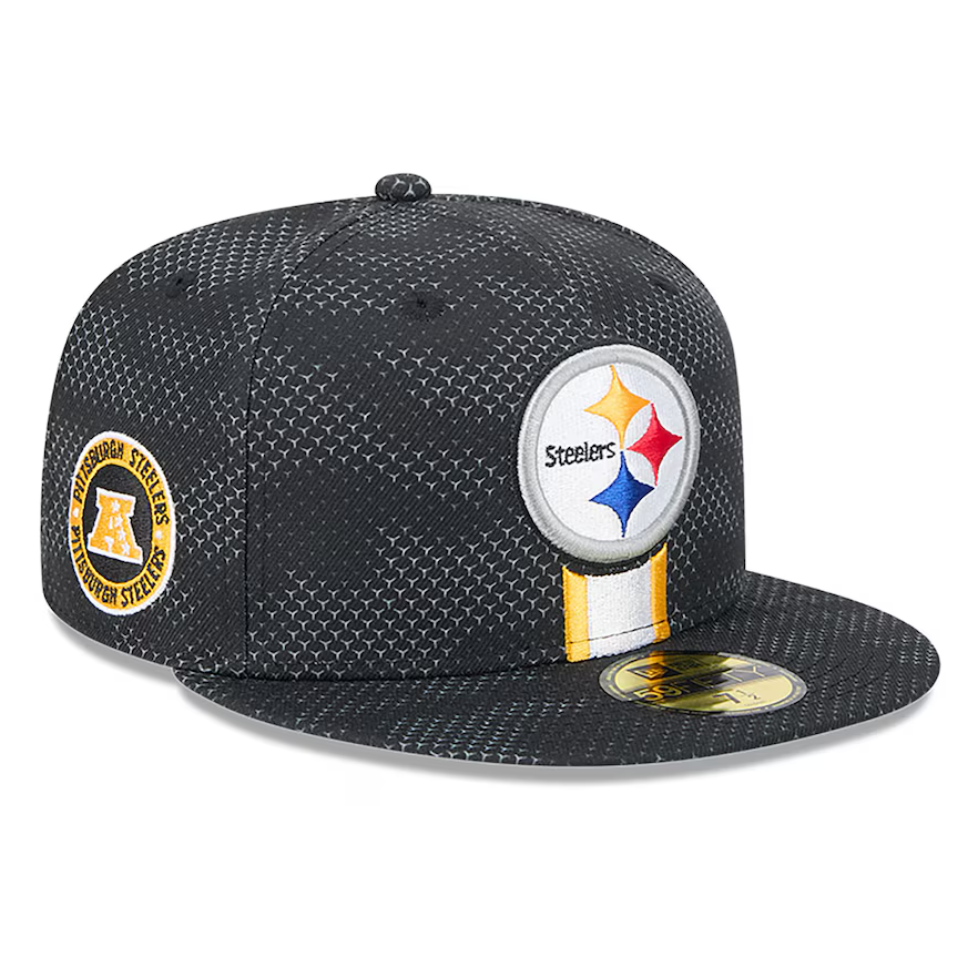 Pittsburgh Steelers New Era Sideline 59FIFTY Fitted Hat - Black
