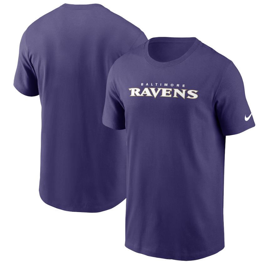 Baltimore Ravens Nike Purple "Dri-Fit" Primetime Wordmark Performance T-Shirt