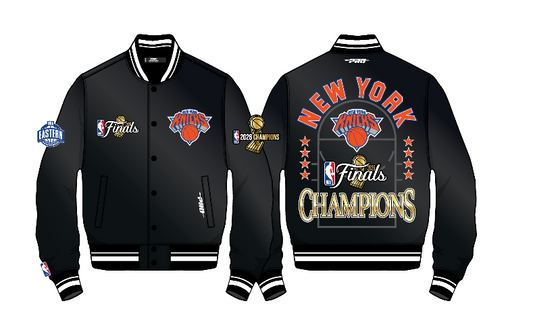 New York Knicks Pro Standard NBA 2026 Finals Champions Light Weight Satin Jacket Black