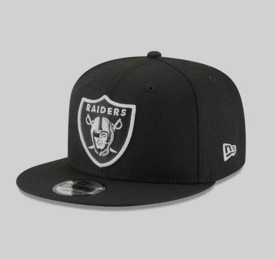 Las Vegas Raiders New Era Black & White 9Fifty Snapback Hat