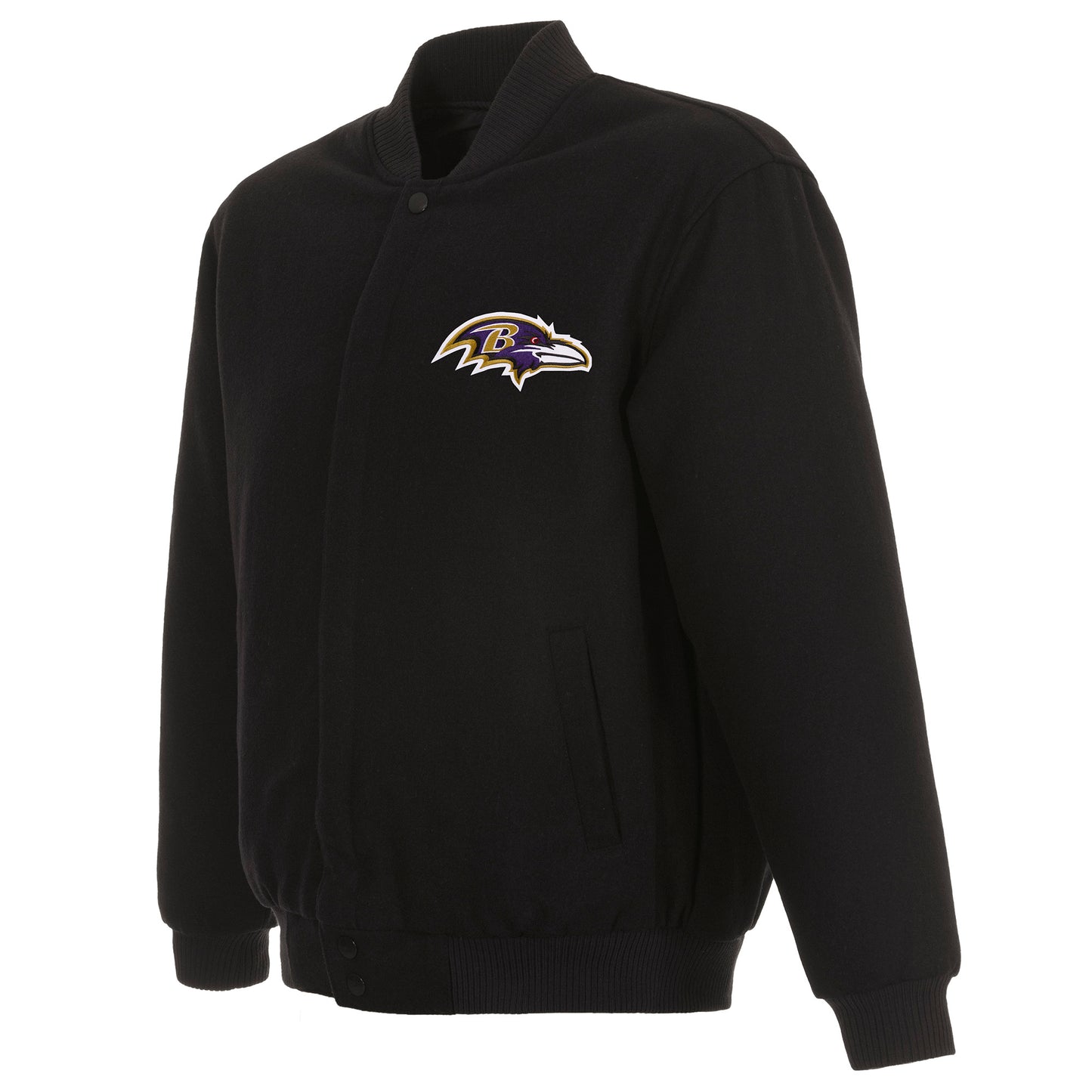 Baltimore Ravens JH Design Reversible Full-Snap Jacket - Black