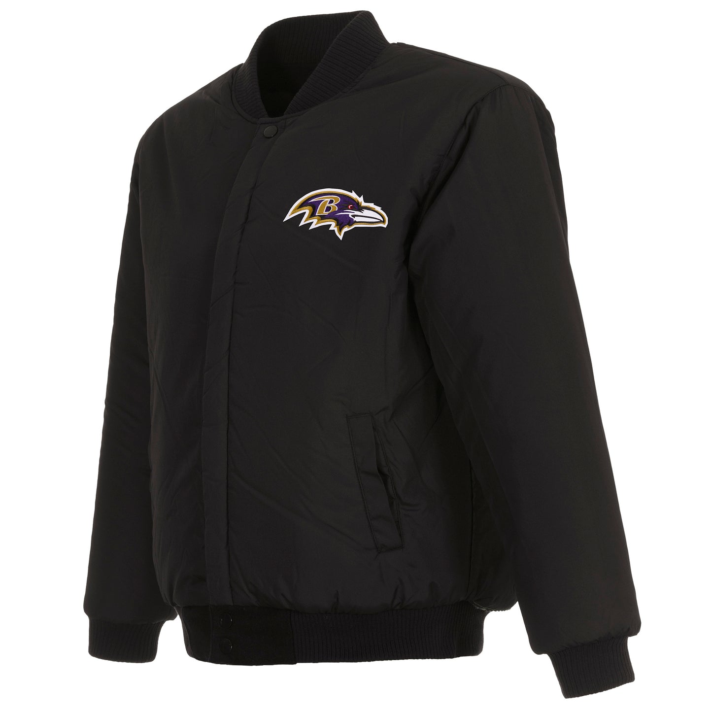 Baltimore Ravens JH Design Reversible Full-Snap Jacket - Black
