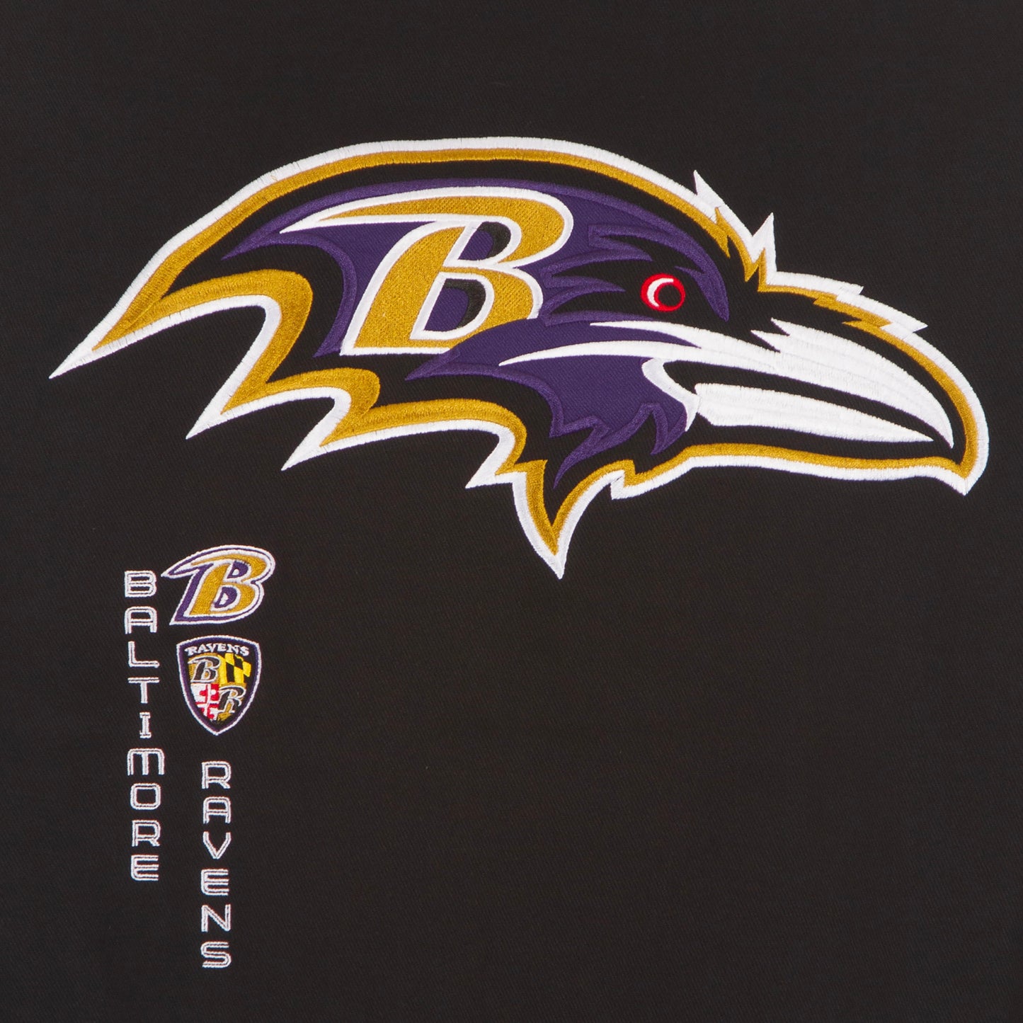 Baltimore Ravens JH Design Twill Jacket- Black