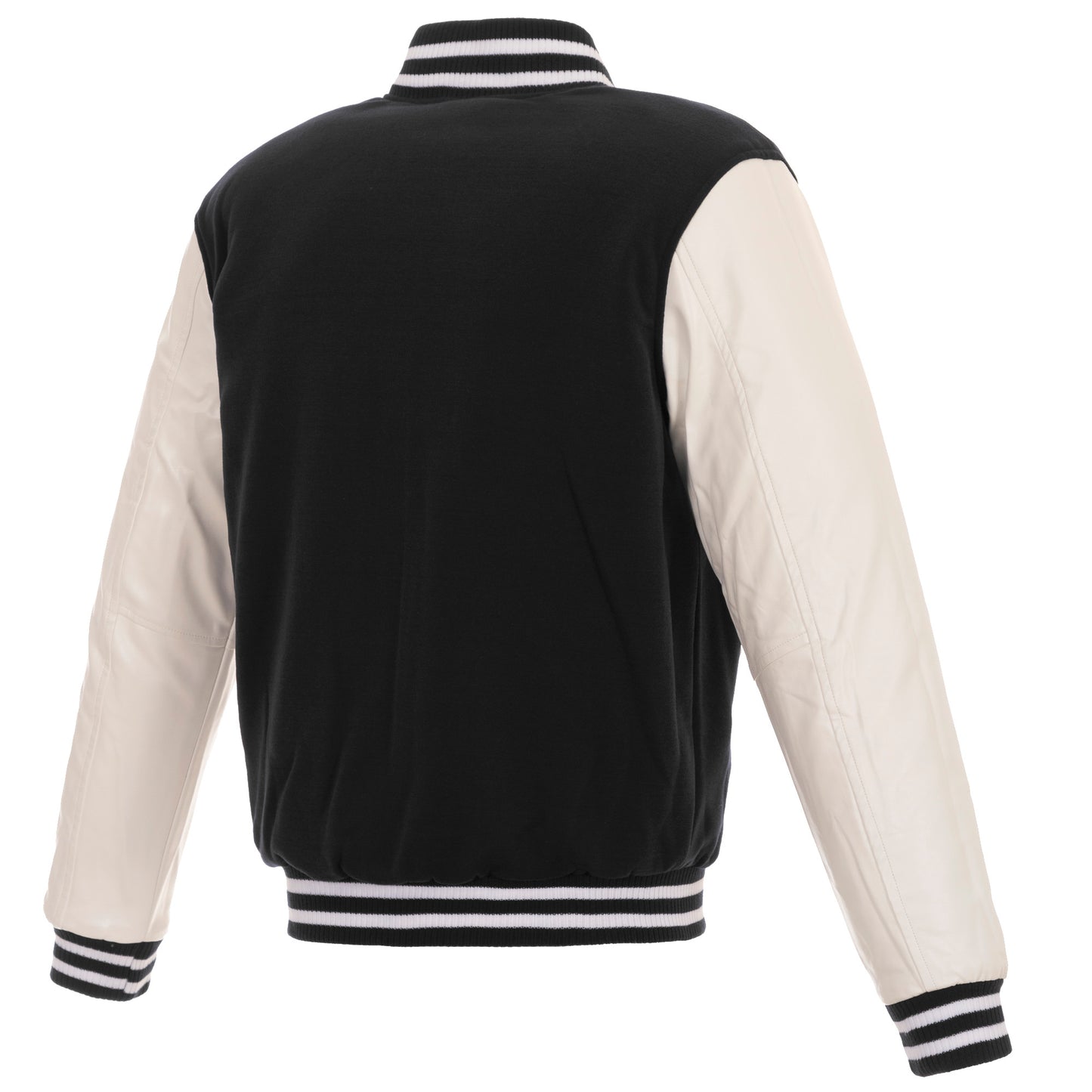 Baltimore Ravens JH Design Reversible Fleece Full-Snap Jacket with Faux Leather Sleeves - Black/White