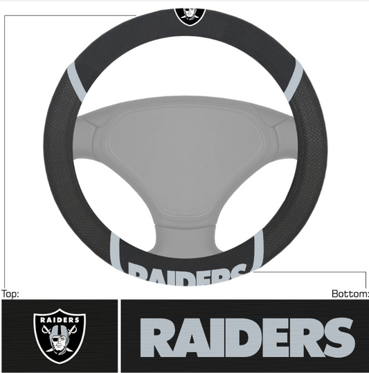 Las Vegas Raiders Football Grip Steering Wheel Cover