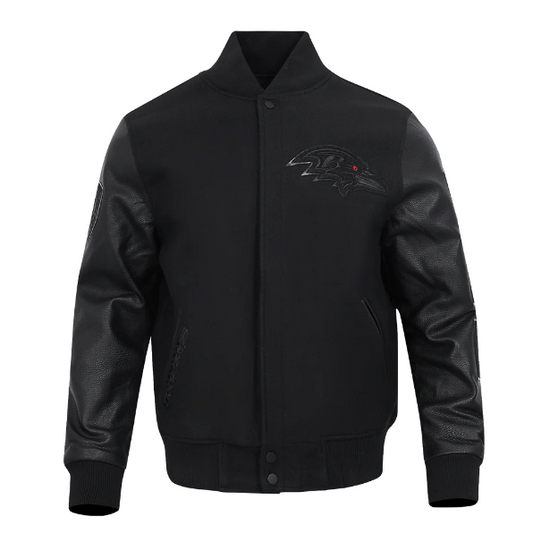 Baltimore Ravens Pro Standard Triple Black Varsity Jacket