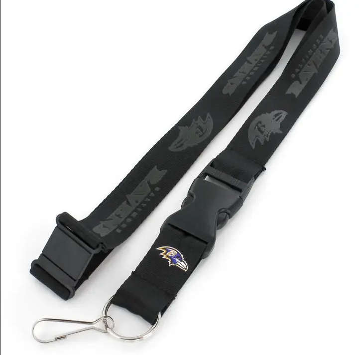 Baltimore Ravens Aminco Black on Black Team Lanyard