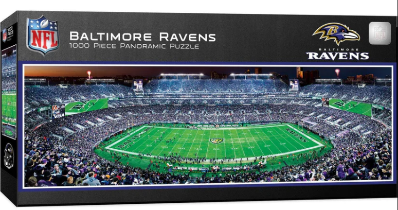 Baltimore Ravens Masterpieces 1000 Piece Center View Panoramic Jigsaw Puzzle