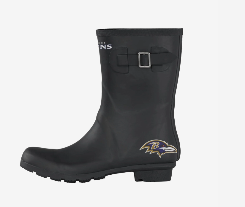 Baltimore Ravens Women's Storm Ready Rain Boots - Black
