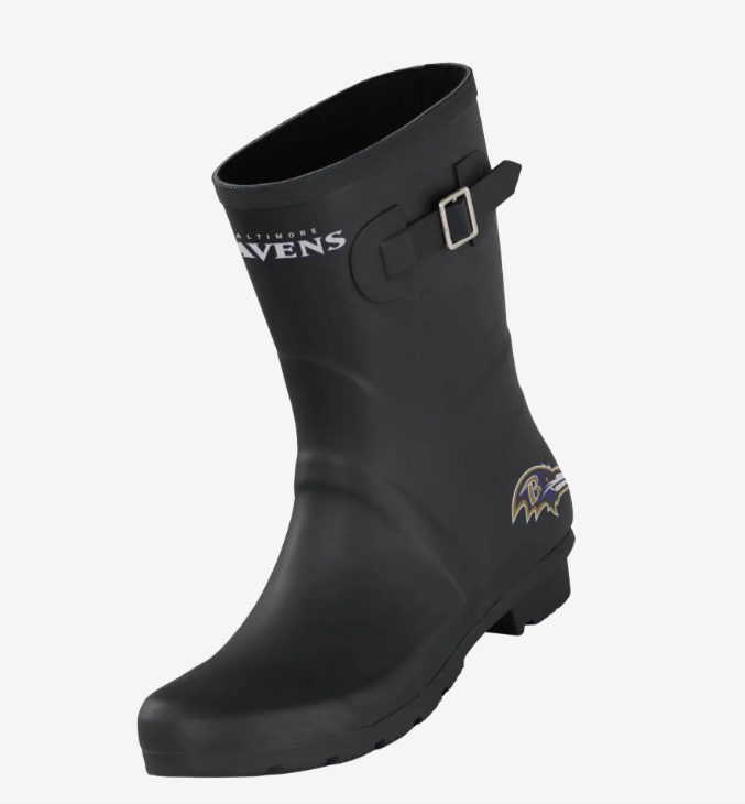 Baltimore Ravens Women's Storm Ready Rain Boots - Black