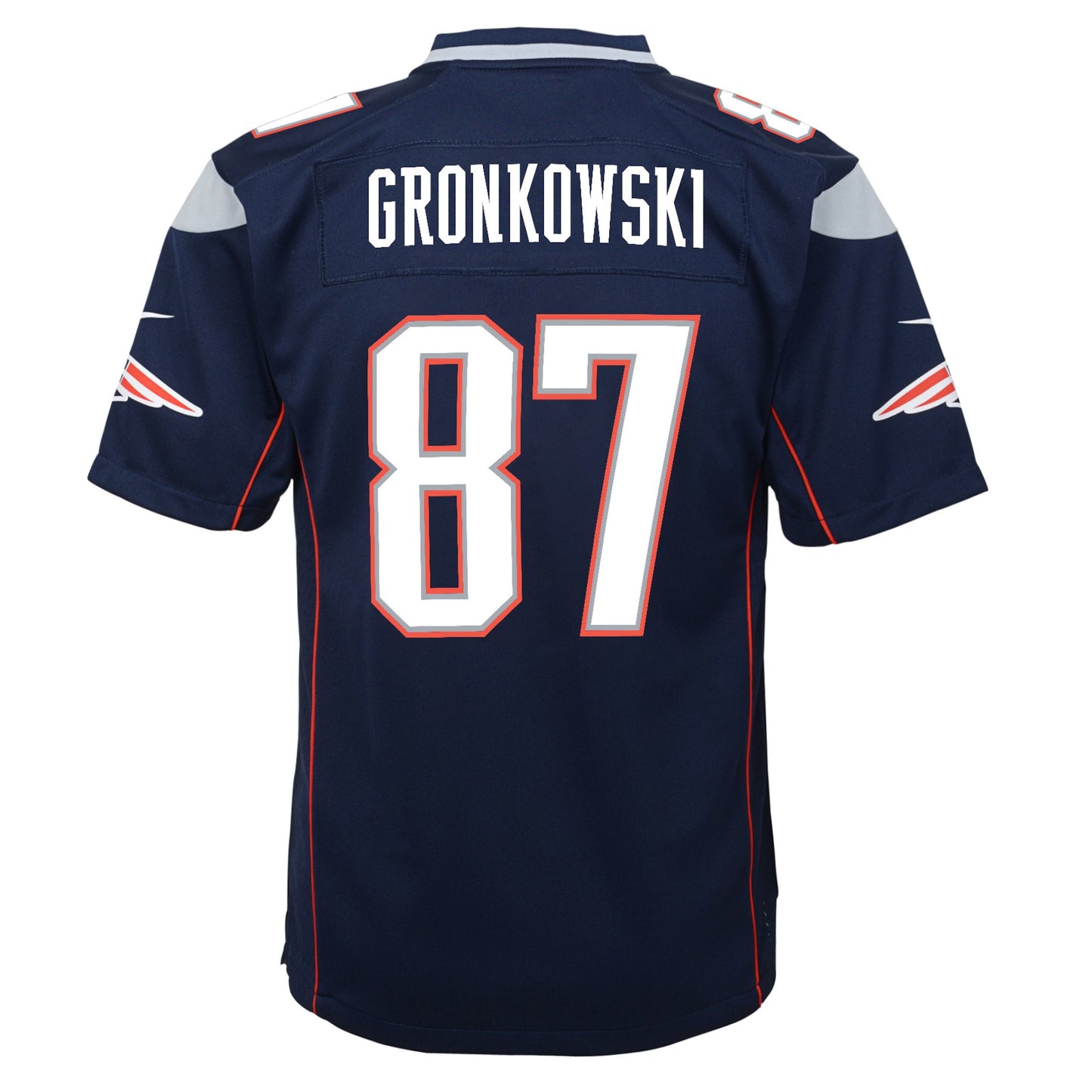 New England Patriots #87 Rob Gronkowski Super Bowl LIII Youth Game Jersey - Blue