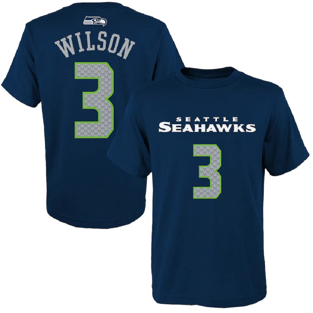 Russell Wilson Seattle Seahawks Youth Mainliner T-shirt -College Blue