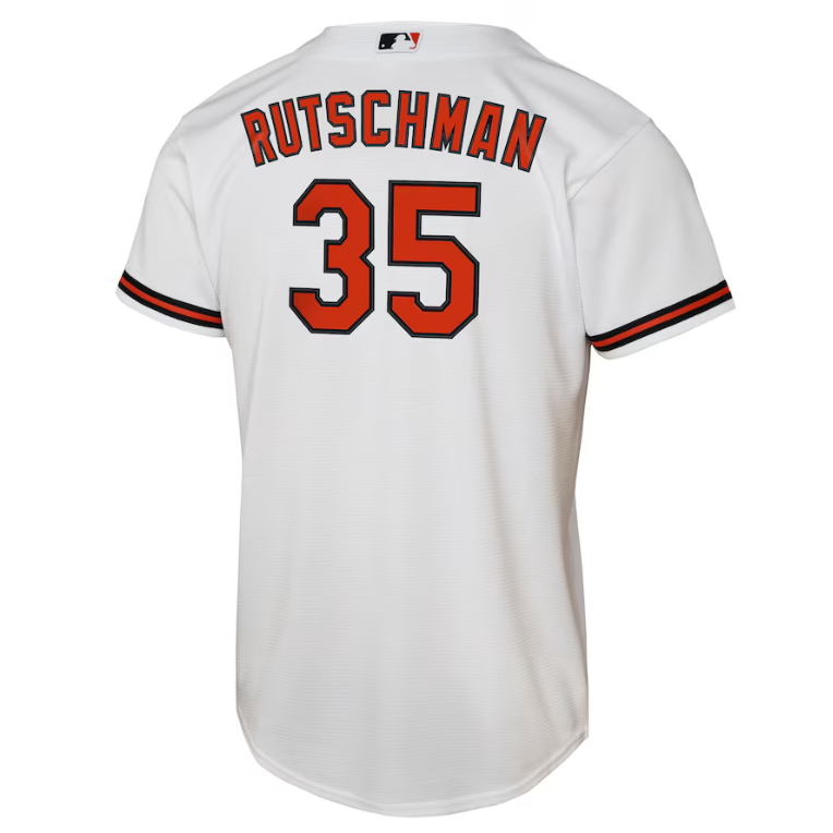 Baltimore Orioles Nike #35 Youth Adley Rutschman Home 2 White Jersey