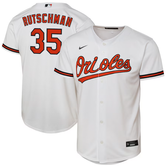 Baltimore Orioles Nike #35 Youth Adley Rutschman Home 2 White Jersey
