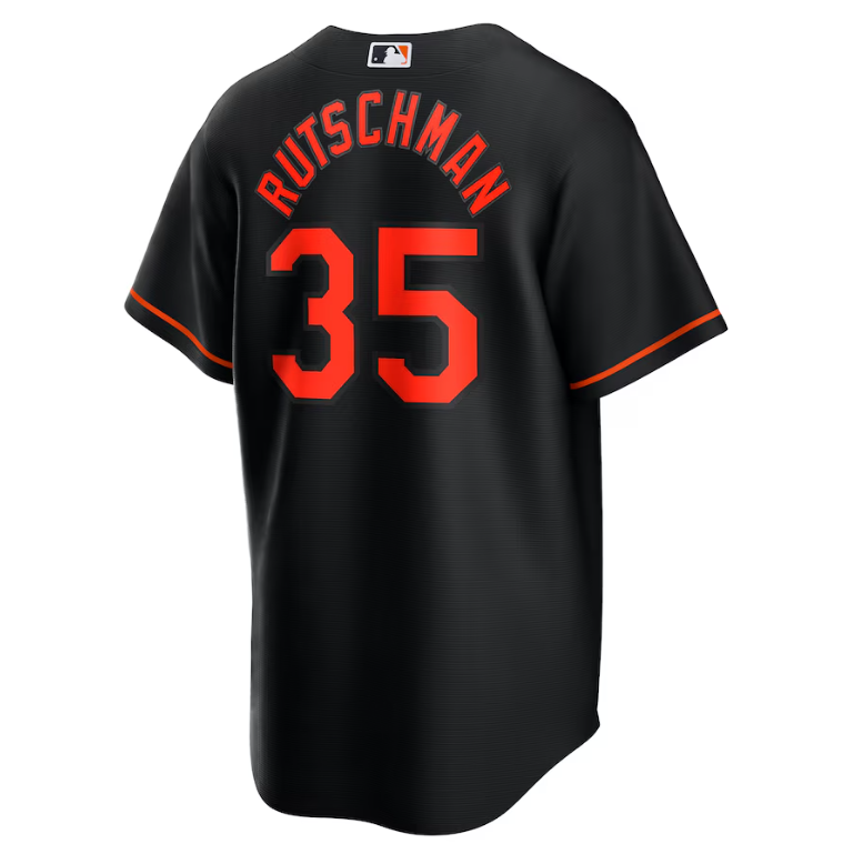 Baltimore Orioles Nike #35 Adley Rutschman Alternate Men's Jersey- Black