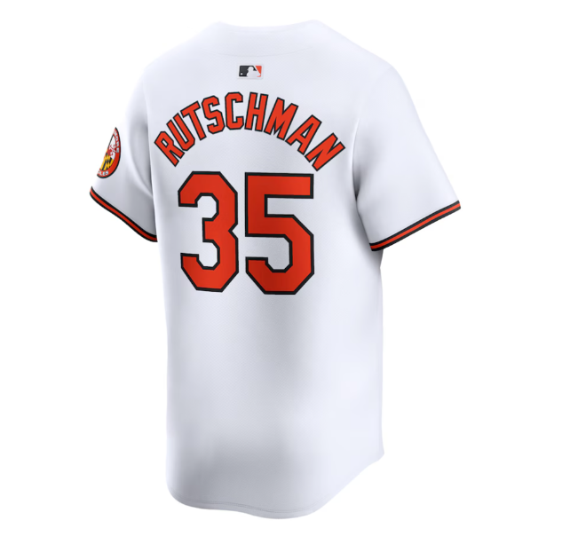 Baltimore Orioles Nike #35 Adley Rutschman Home Limited Mens Jersey - White