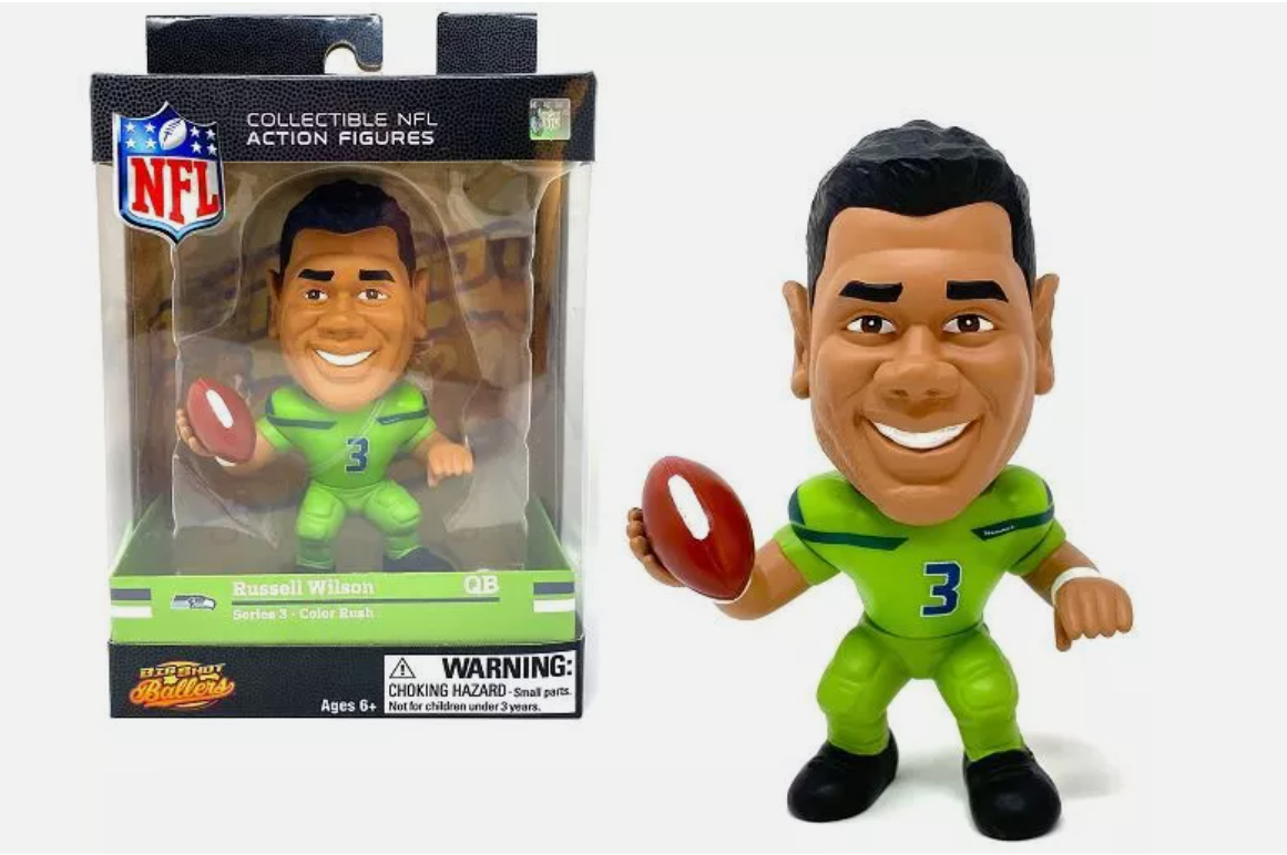Seattle Seahawks Party Animal Russel Wilson Big Shot Ballers Figure