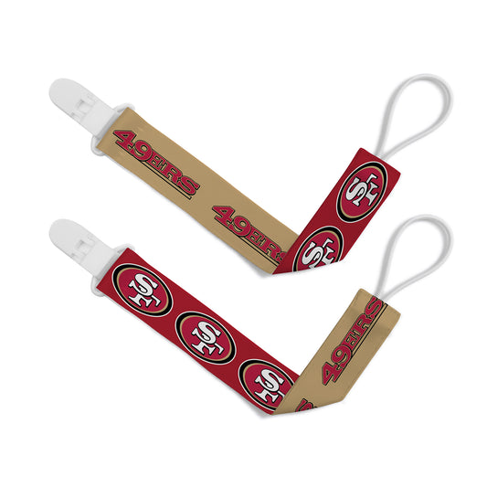San Francisco 49ers Baby Fanatic 2 Pack Pacifier Clips