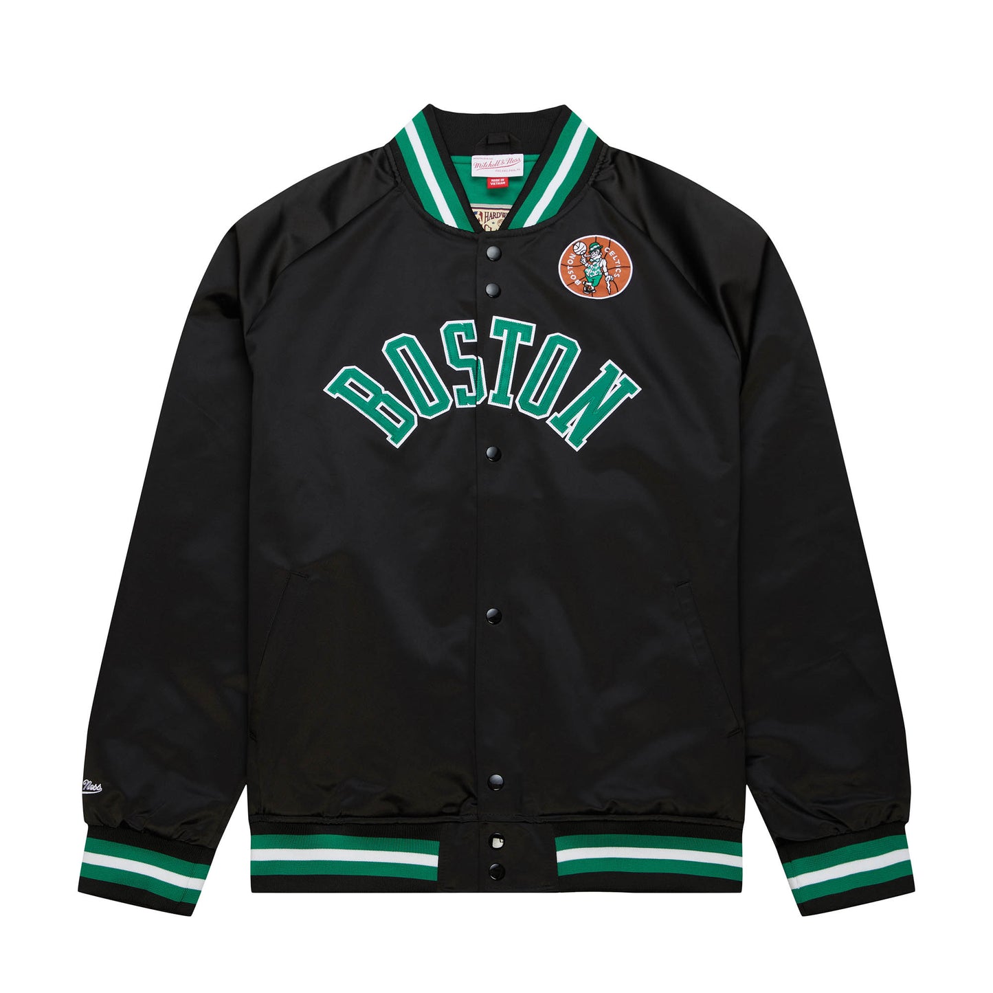 Boston Celtics Mitchell & Ness Light Weight Satin Jacket - Black