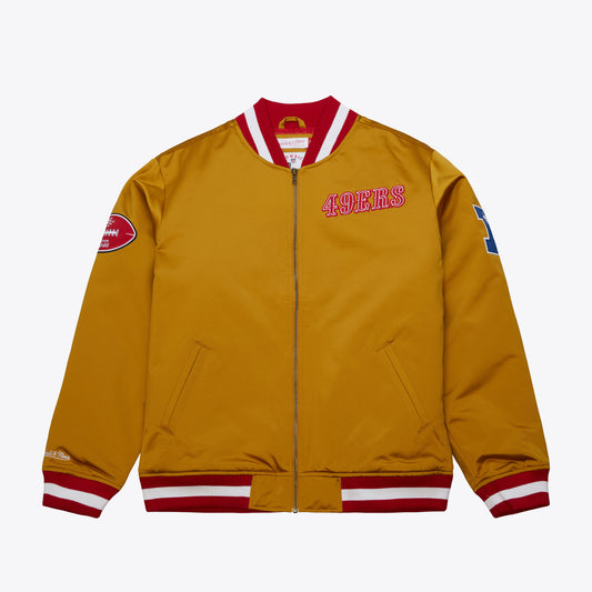 San Francisco 49ers Mitchell & Ness Heavyweight Full-Zip Satin Jacket - Gold