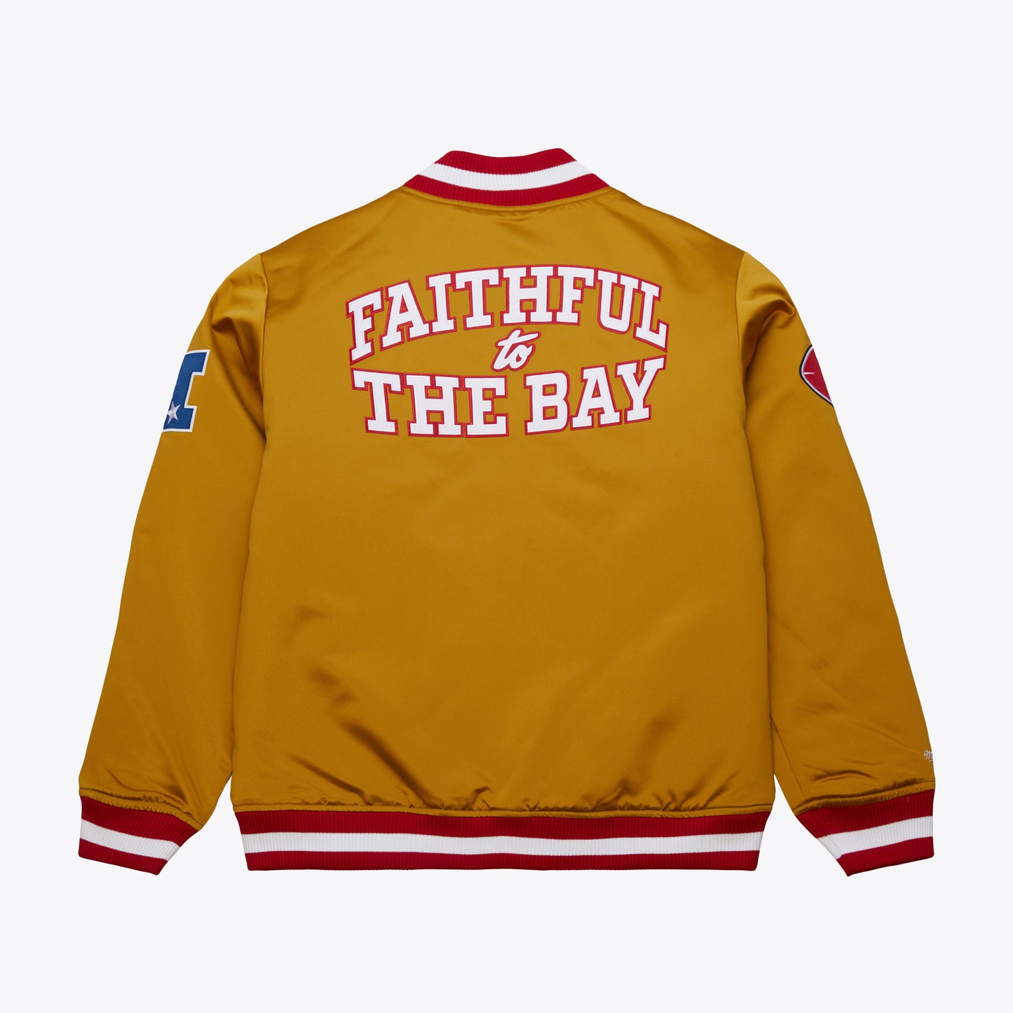 San Francisco 49ers Mitchell & Ness Heavyweight Full-Zip Satin Jacket - Gold