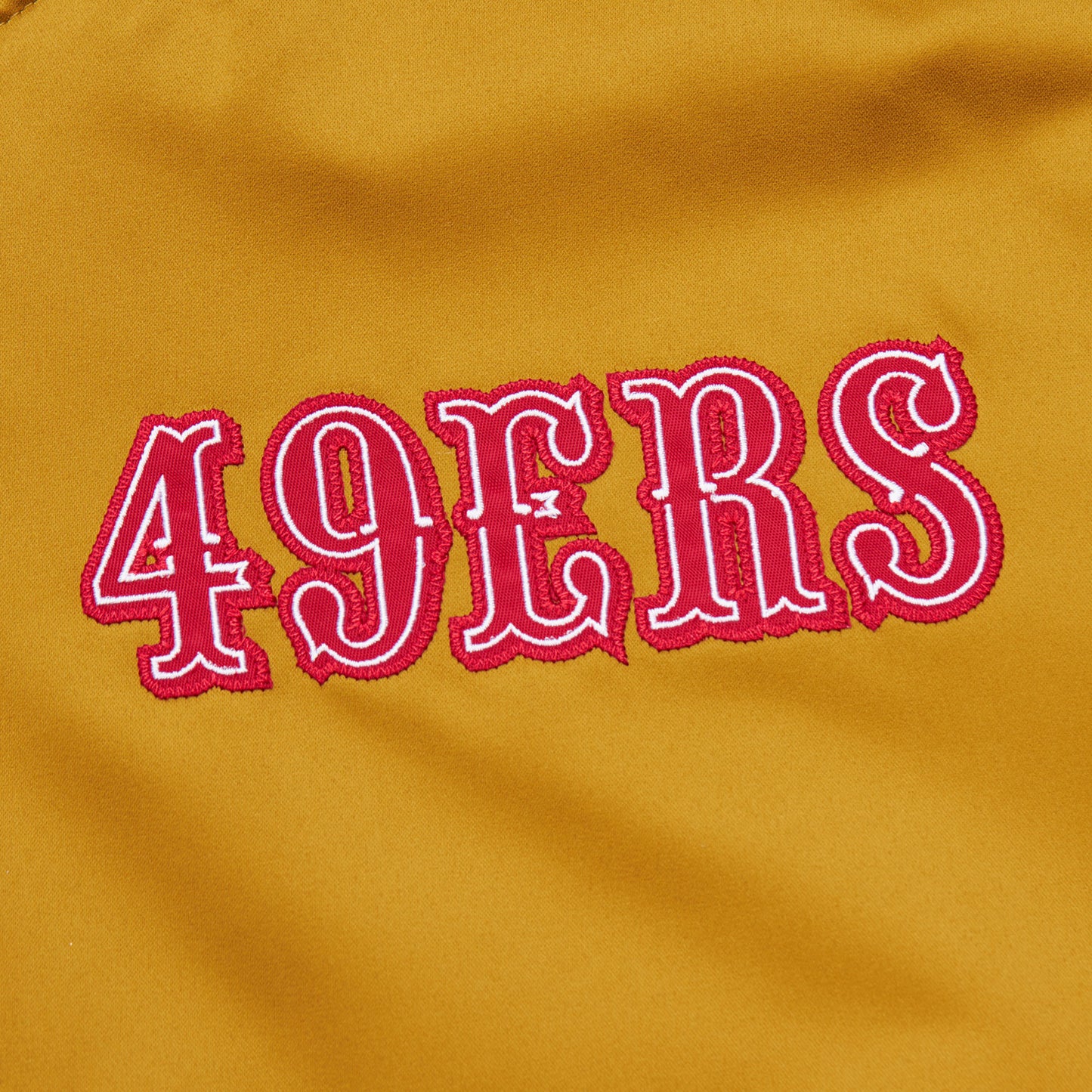San Francisco 49ers Mitchell & Ness Heavyweight Full-Zip Satin Jacket - Gold
