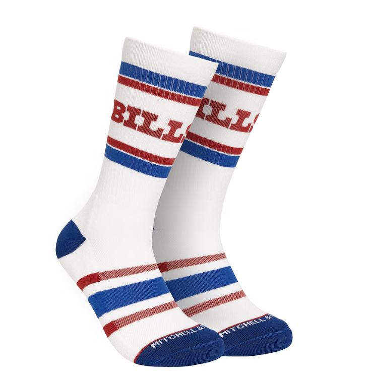 Buffalo Bills Mitchell & Ness Stripes Crew Socks