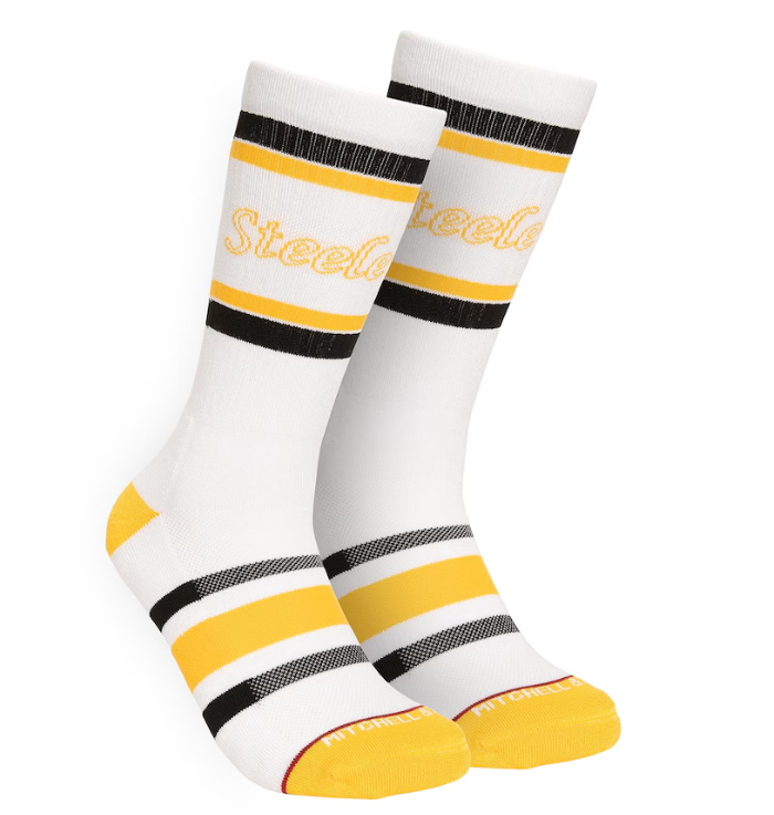 Pittsburgh Steelers Mitchell & Ness Stripes Crew Socks