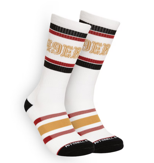 San Francisco 49ers Mitchell & Ness Stripes Crew Socks