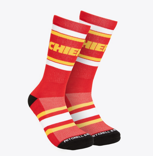 Kansas City Chiefs Mitchell & Ness Stripes Crew Socks