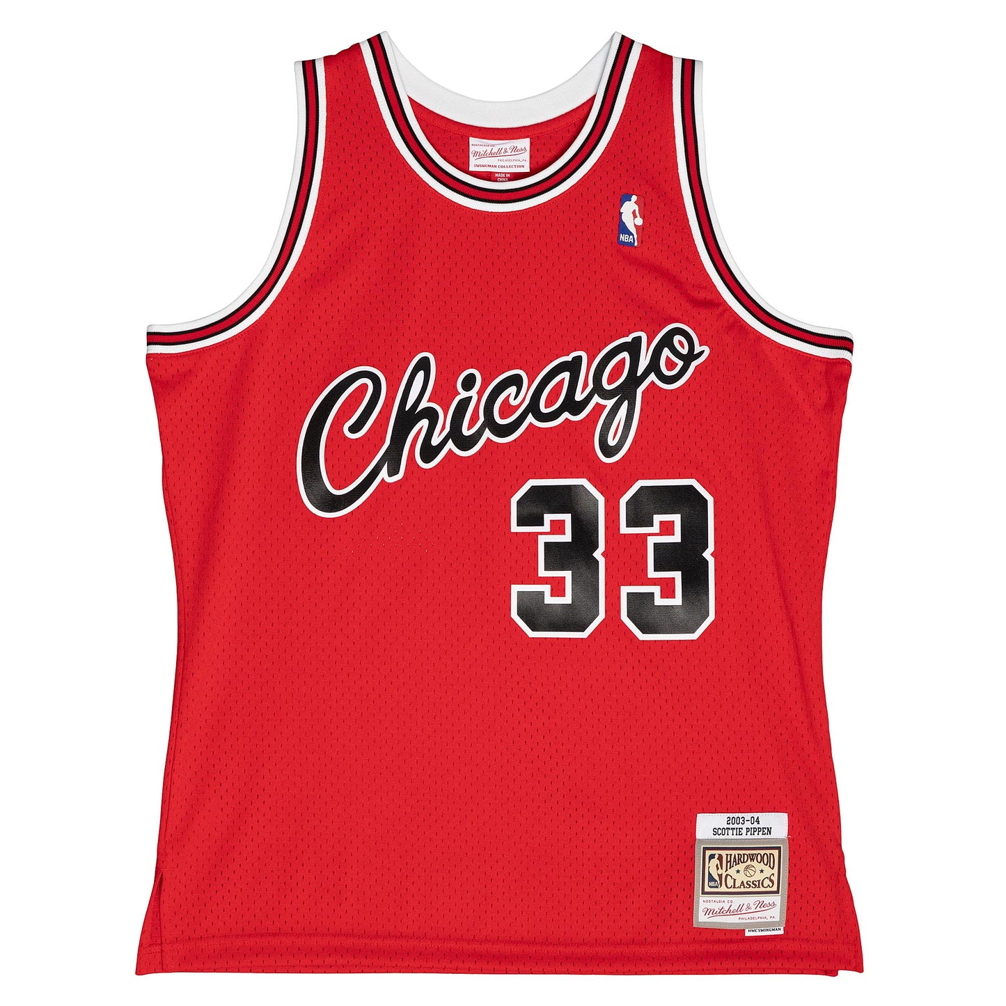 Chicago Bulls Mitchell & Ness #33 Scottie Pippen Red 1997-98 Hardwood Classics Swingman Jersey