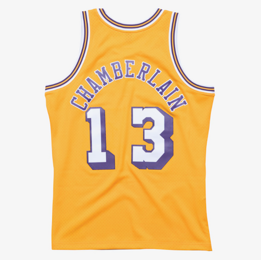 Los Angeles Lakers Mitchell & Ness #13 Wilt Chamberlain 1971-72  Swingman Jersey - Gold