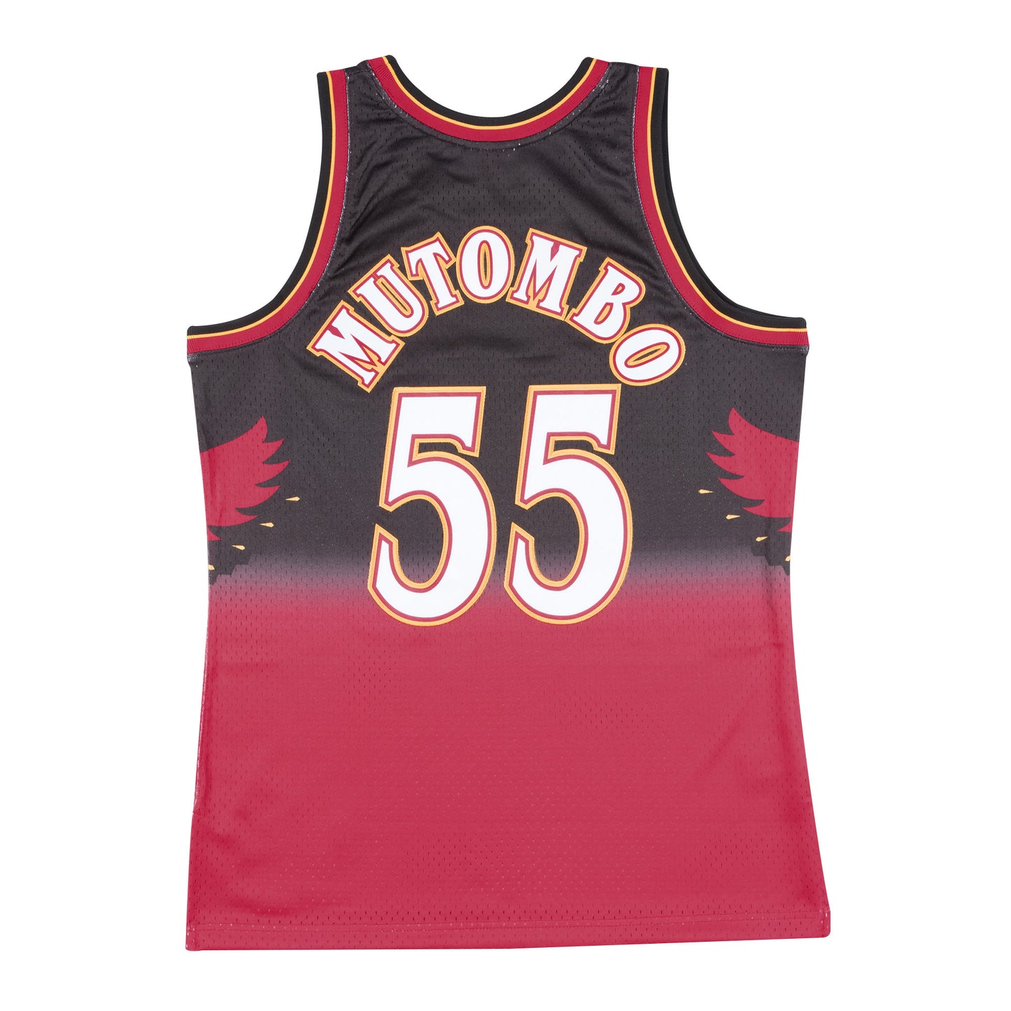 Atlanta Hawks Mitchell & Ness #55 Dikembe Mutombo Black 1996-97 Hardwood Classic Swingman Jersey