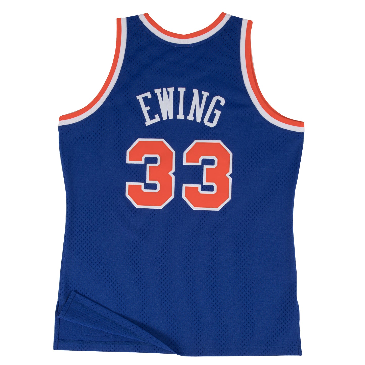 New York Knicks Mitchell & Ness #33 Patrick Ewing Blue 1985-86 Hardwood Classics Swingman Jersey