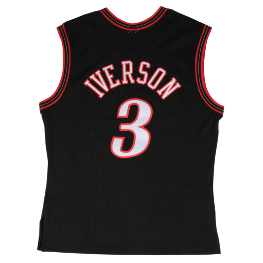 Philadelphia 76ers Mitchell & Ness #3 Allen Iverson Road Black 2000/01 Hardwood Classics Swingman Jersey