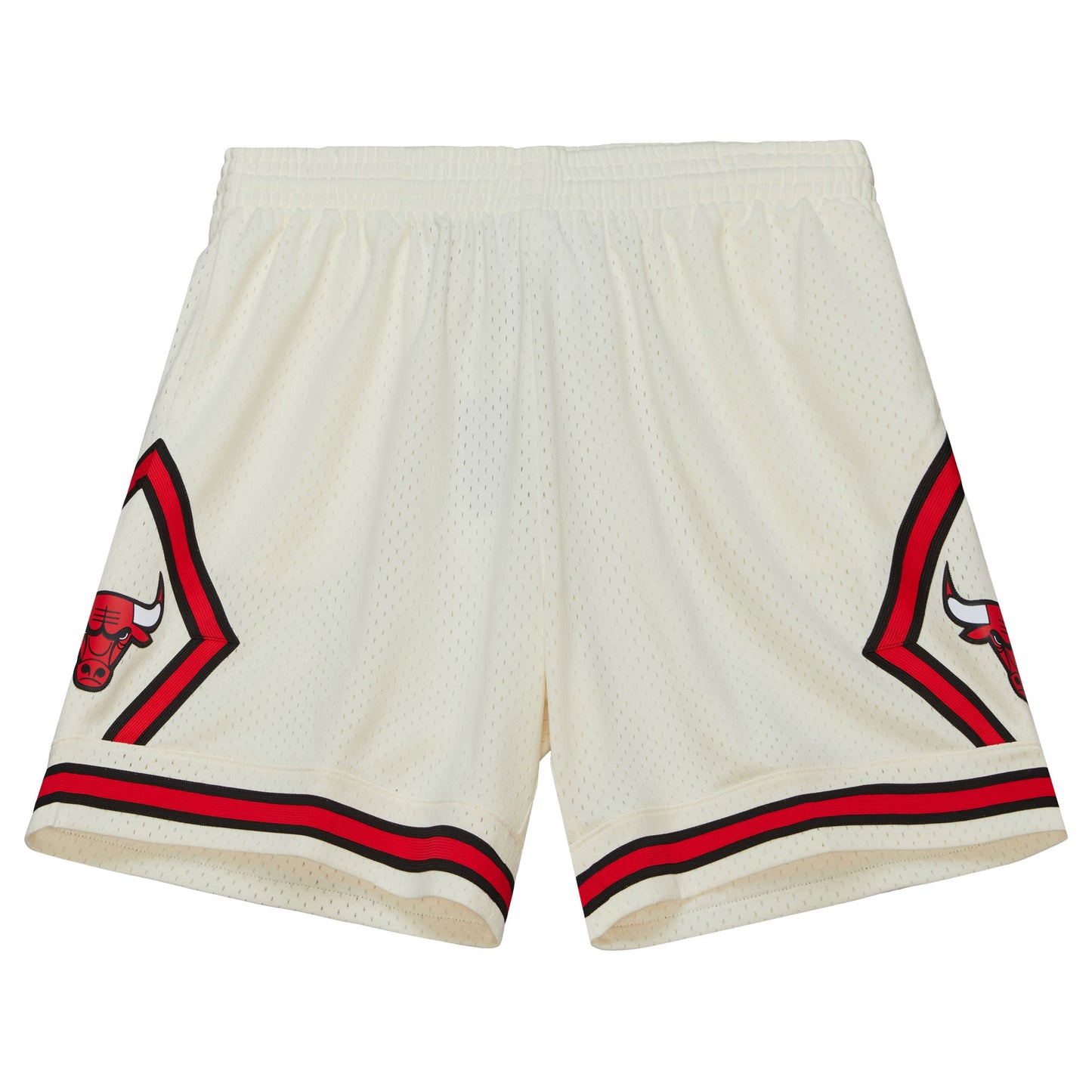 Chicago Bulls Mitchell & Ness Hardwood Classics Cream 1997 Logo Swingman Shorts