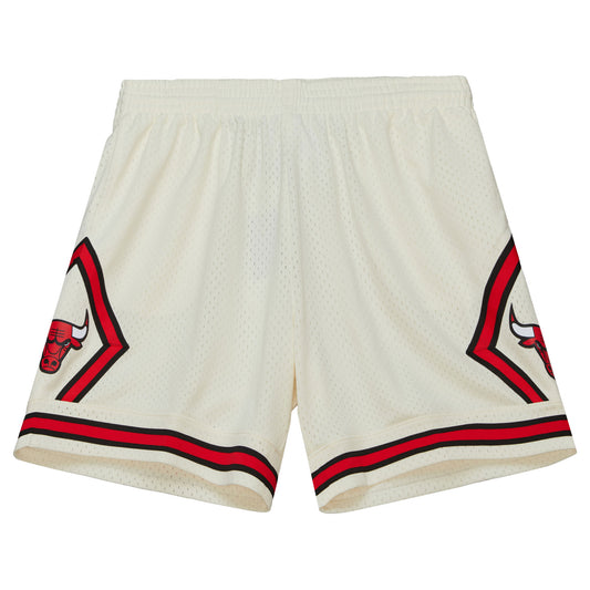 Chicago Bulls Mitchell & Ness Hardwood Classics Cream 1997 Logo Swingman Shorts