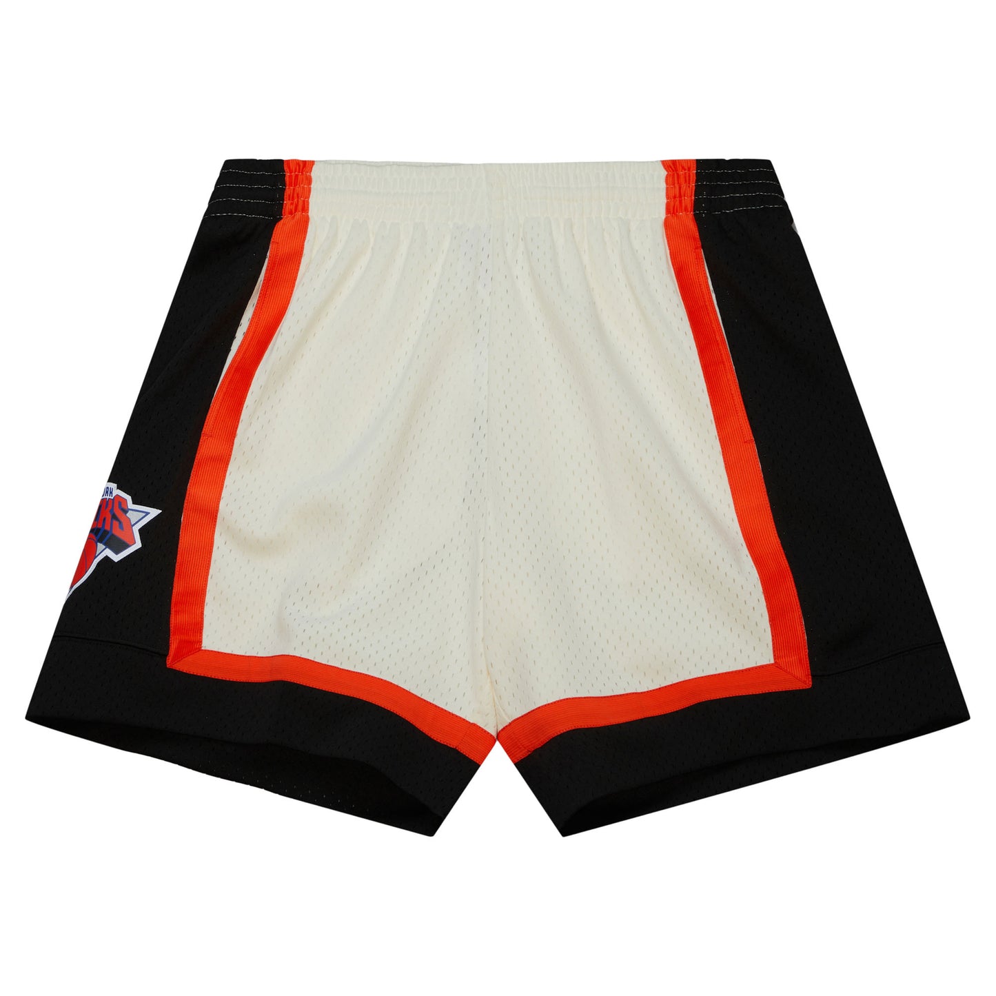 New York Knicks Mitchell & Ness Hardwood Classics Cream 1996 Logo Swingman Shorts