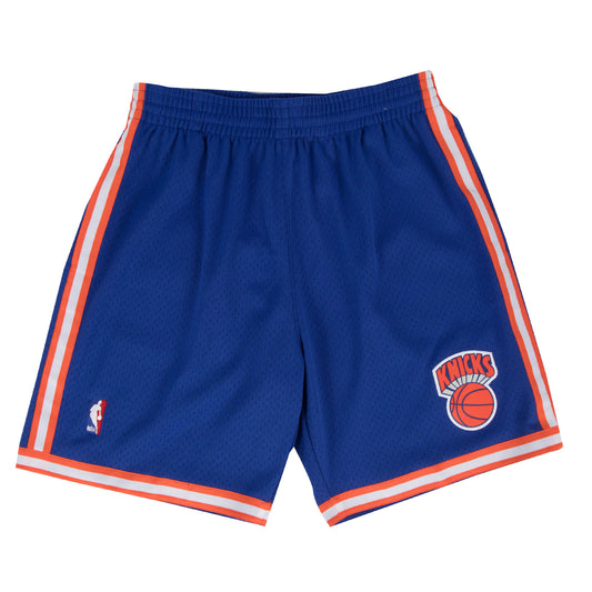 New York Knicks Mitchell & Ness Hardwood Classics Road 1991-92 Logo Swingman Shorts - Blue