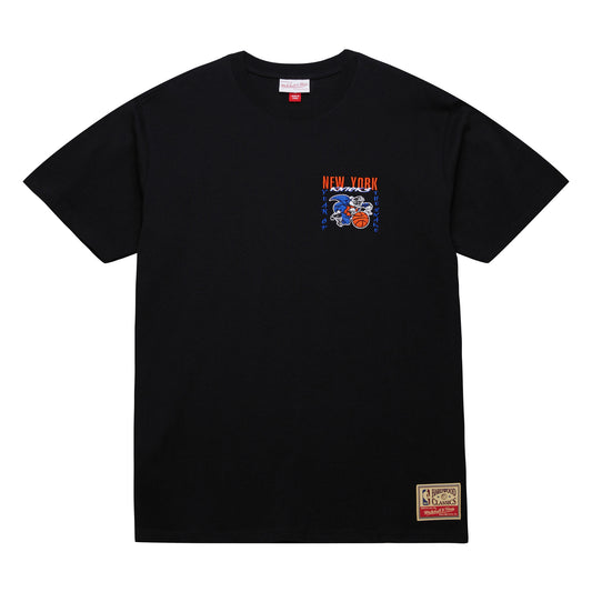 New York Knicks Mitchell & Ness Asian Heritage Short Sleeve T-Shirt- Black