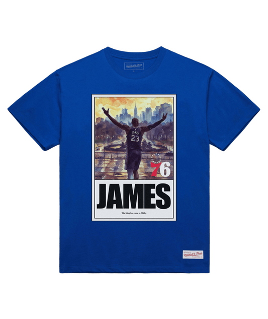 Philadelphia 76ers Mitchell & Ness King Has Arrived Lebron James T-shirt