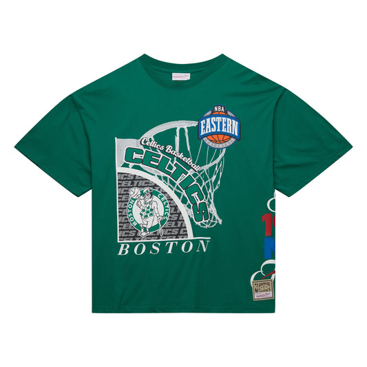 Boston Celtics Mitchell & Ness Logo Blast T-shirt- Green