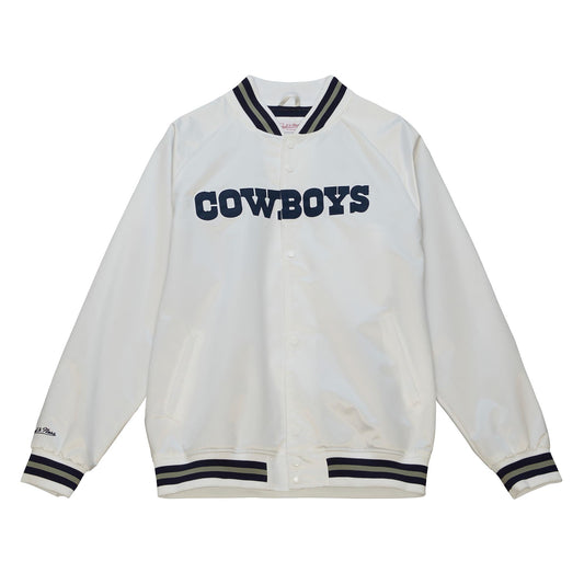 Dallas Cowboys Historic Satin Mitchell & Ness Men's Jacket - White