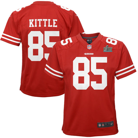 San Francisco 49ers #85 George Kittle Super Bowl LIV Youth Jersey - Red