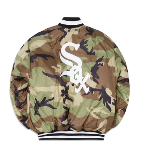 Chicago White Sox Alpha Industries MA-1 Reversible Bomber Jacket-Black/Camo