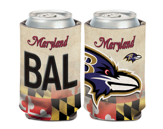 Baltimore Ravens License Plate Can Cooler