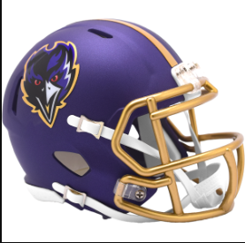 Baltimore Ravens Riddell 2024 Alternate Purple Mini Speed Replica Helmet