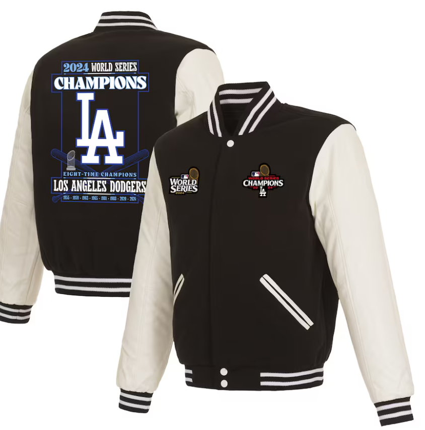 Los Angeles Dodgers 8-Time World Series Champions Reversible Commerative Mens Jacket